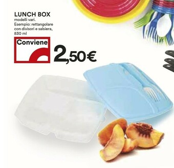 Coop Lunch Box Rettangolare Con Divisori E Salsiera offerta