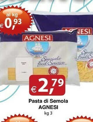 Docks Cash&Carry Agnesi Pasta di semola offerta