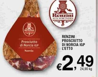 Sigma Renzini Prosciutto di Norcia IGP offerta