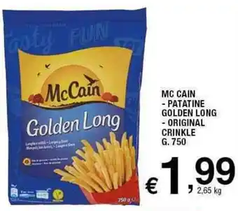 Sigma Mc Cain Patatine Golden Long, Original Crinkle g.750 offerta