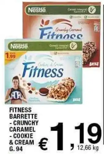 Fitness Barrette Crunchy Caramel, Cookie & Cream g.94
