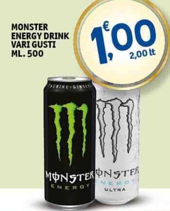 Monster Energy Drink Vari Gusti ml.500 offerta di Sigma