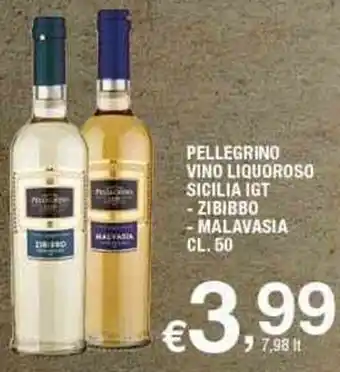 Sigma Pellegrino Vino Liquoroso Sicilia IGT Zibibbo, Malavasia cl.50 offerta