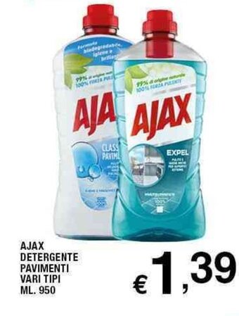 Sigma Ajax Detergente Pavimenti Vari Tipi ml.950 offerta