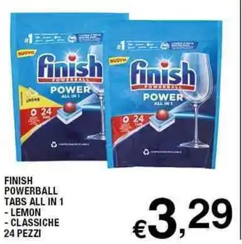 Finish Powerball Tabs All in 1 Lemon, Classiche 24 Pezzi