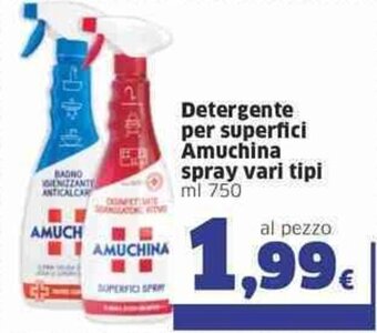 Sigma Amuchina Detergente Per Superfici Spray Vari Tipi ml 750 offerta