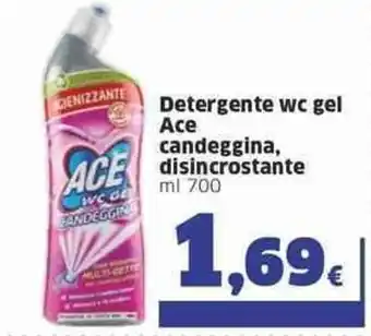 Sigma Ace Detergenti WC Gel Candeggina, Disincrostante ml 700 offerta