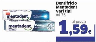 Sigma Mentadent Dentifricio ml 75 offerta