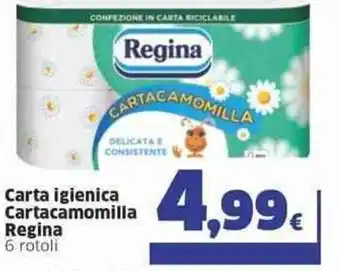Sigma Regina Cartacamomilla Carta Igienica 6 Rotoli offerta