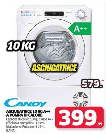 Telitaly Candy Asciugatrice 10 Kg A++ A Pompa di Calore offerta