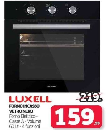 Luxell Forno Incasso Vetro Nero