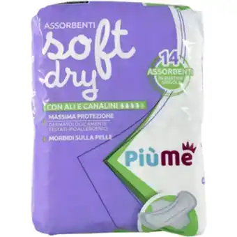 PiùMe Piume assorbenti soft dry con ali 14 pezzi offerta