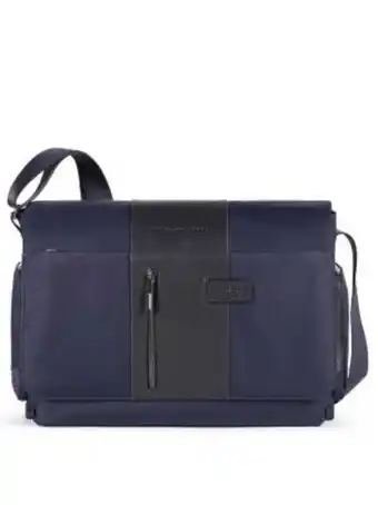Brief2 messenger porta computer e porta ipad in tessuto blu