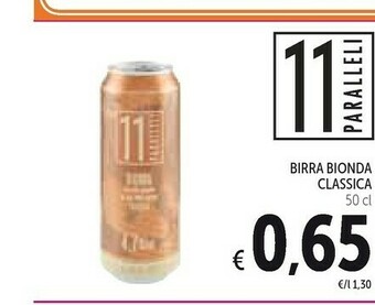 Conad 11 Paralleli Birra Bionda Classica offerta