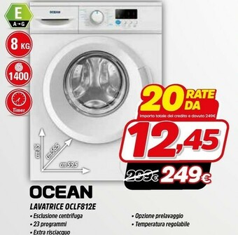 Fiducia & Convenienza Ocean Lavatrice Oclf812e offerta