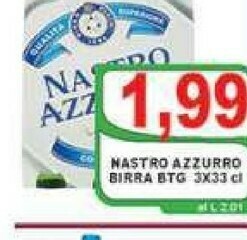Gros Nastro Azzurro Birra offerta