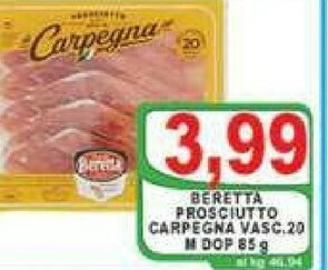 Top Supermercati Beretta Prosciutto crudo offerta