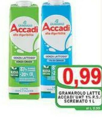 Top Supermercati Accadì Latte Granarolo offerta
