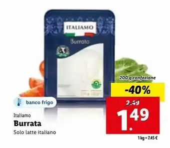 Lidl Burrata offerta