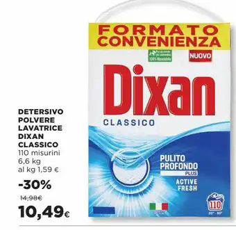 Ipercoop Detersivo polvere lavatrice dixan classico offerta