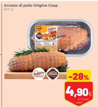Coop Arrosto di pollo Origine Coop 600 g offerta