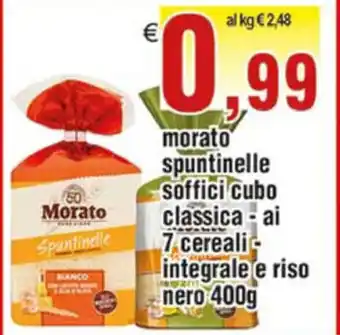Morato Spuntinelle soffici cubo classico - ai 7 cereali - integrale e riso nero 400g