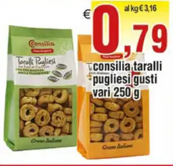 Idromarket Consilia Taralli Pugliesi gusti vari 250g offerta