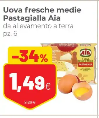 Coop Aia Uova fresche medie Pastagialla da allevamento a terra 6 pz. offerta