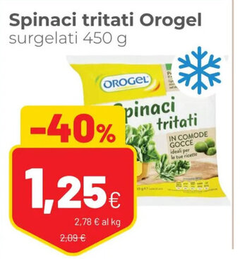 Coop Orogel Spinaci tritati surgelati 450 g offerta