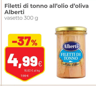 Coop Alberti Filetti di tonno all'olio d'oliva vasetto 300 g offerta