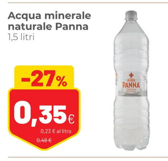 Coop Acqua minerale naturale Panna 1,5 litri offerta