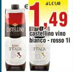 Idromarket Castellino Vino bianco - rosso 1l offerta