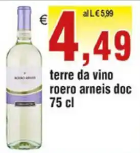 Idromarket Terre de Vino Roero Arneis doc 75cl offerta