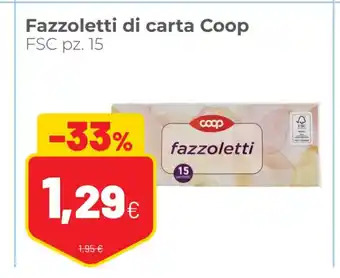 Coop Fazzoletti di carta Coop FSC pz. 15 offerta
