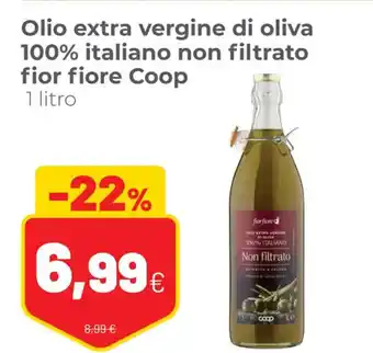 Coop Olio extra vegine di oliva 100% italiano non filtrato fior fiore Coop 1 litro offerta