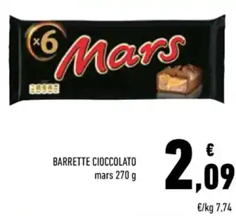 Conad Mars Barrette Cioccolato 270 g offerta