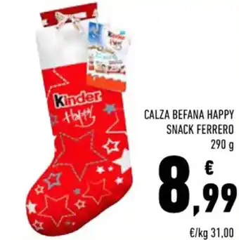 Conad Ferrero Kinder Snack Calza Befana Happy 290 g offerta