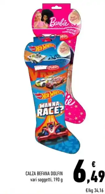 Conad Calza Befana Dolfin Vari Soggetti 190 g offerta