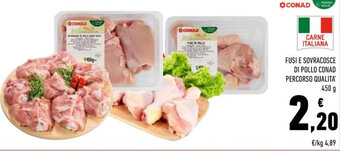 Conad Conad Percorso Qualita' Fusi E Sovracosce di Pollo 450 g offerta