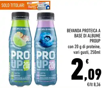 Conad Pro Up Bevanda Proteica A Base di Albume con 20 g di Proteine, 250 ml offerta