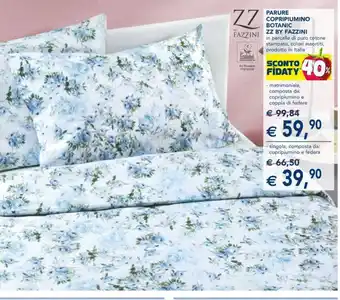 Esselunga Parure Copripiumino Botanic ZZ by Fazzini offerta