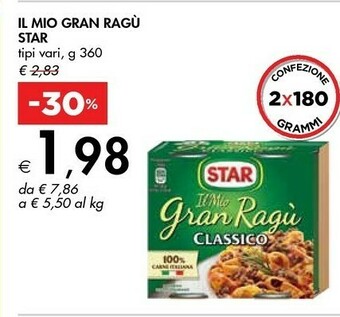 Bennet Star Il Mio Gran Ragù Extra Gusto offerta