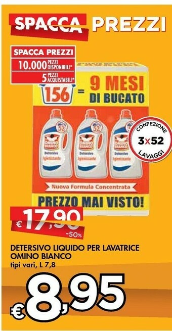 Bennet Omino Bianco Detersivo Liquido Per Lavatrice offerta