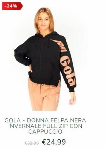 Globo Moda Felpa donna con cappuccio offerta