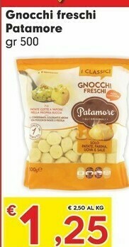 Despar Patamore Gnocchi Freschi 500 G(ml) offerta