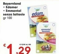 Despar Bayernland - Edamer Senza Lattosio 100 G(ml) offerta
