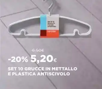 Ipercoop Set 10 grucce in metallo e plastica antiscivolo offerta