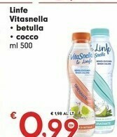 Eurospar Vitasnella Le Linfe Con Acqua Di Cocco Reidratante 500 G(ml) offerta
