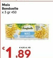 Eurospar Bonduelle Mais 450 Gr offerta