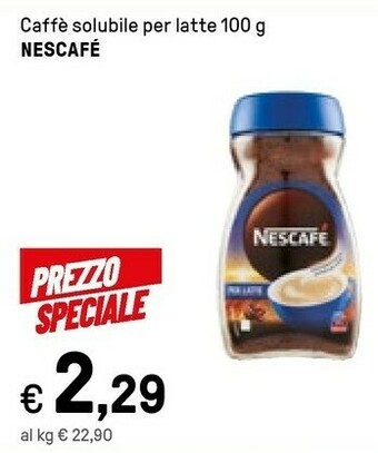 Iper La Grande Nescafé Nescafe Caffe Solubile Per Latte 100g offerta